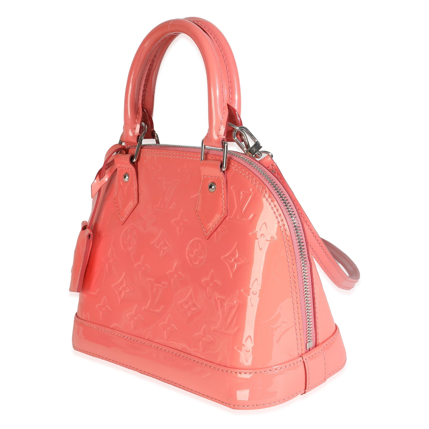 Louis Vuitton Poppy Vernis Alma BB Monogram Handbag