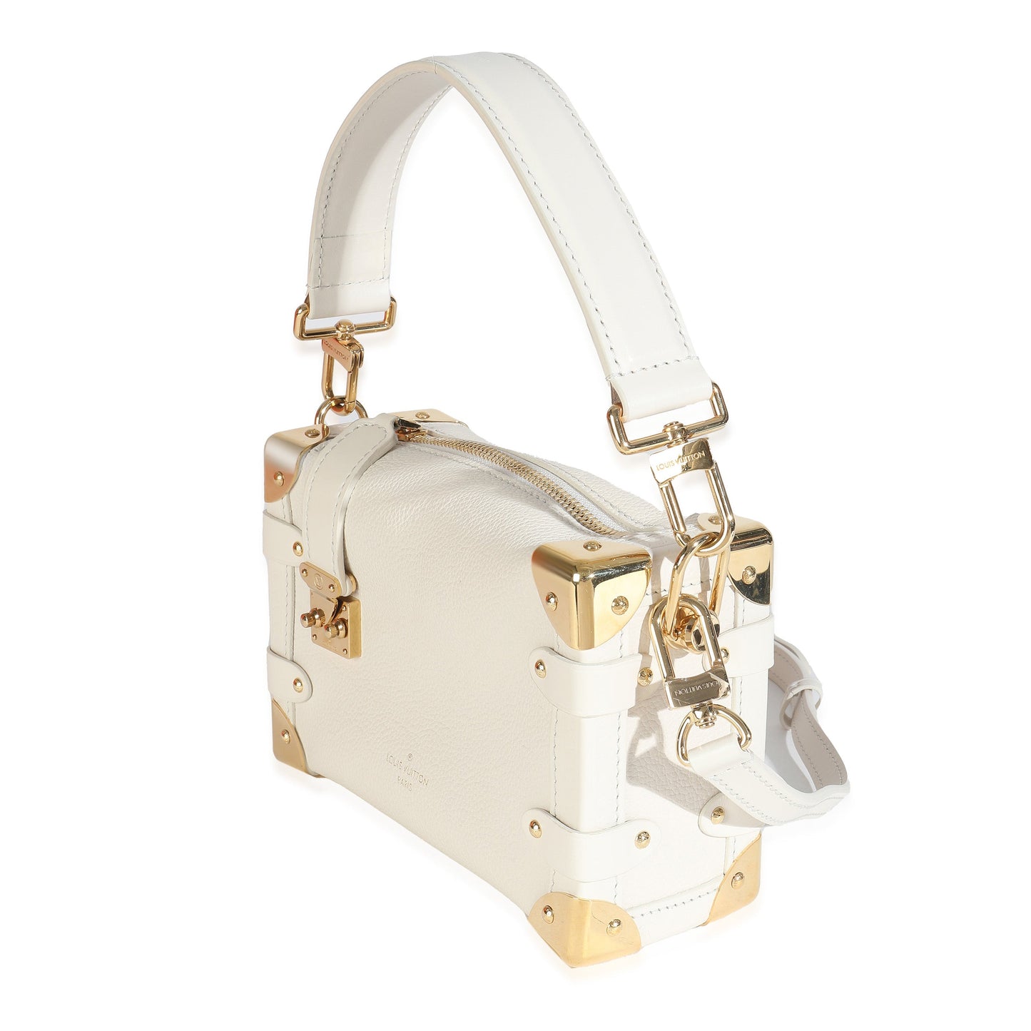 Louis Vuitton Chalk Grained Side Trunk PM Calfskin Handbag