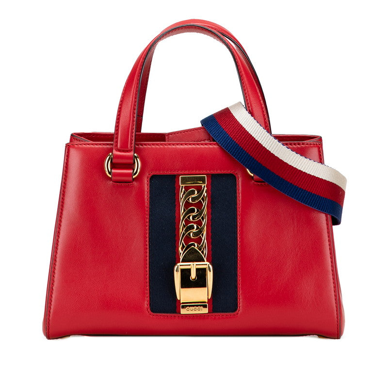Gucci Sylvie 2Way Shoulder Bag Leather Shoulder Bag
