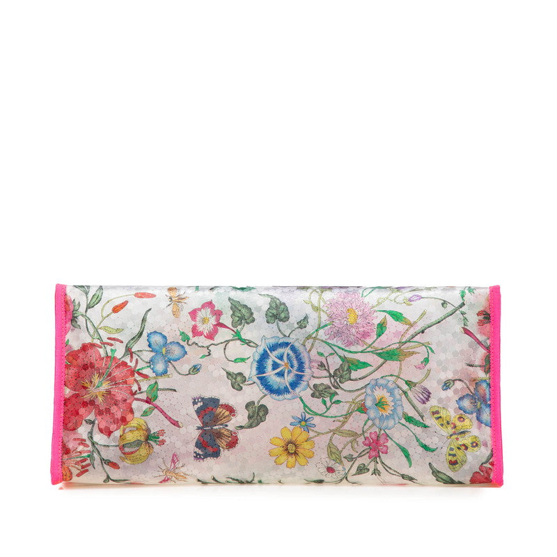 Gucci Flora Textured Handbag Leather Travel Bag