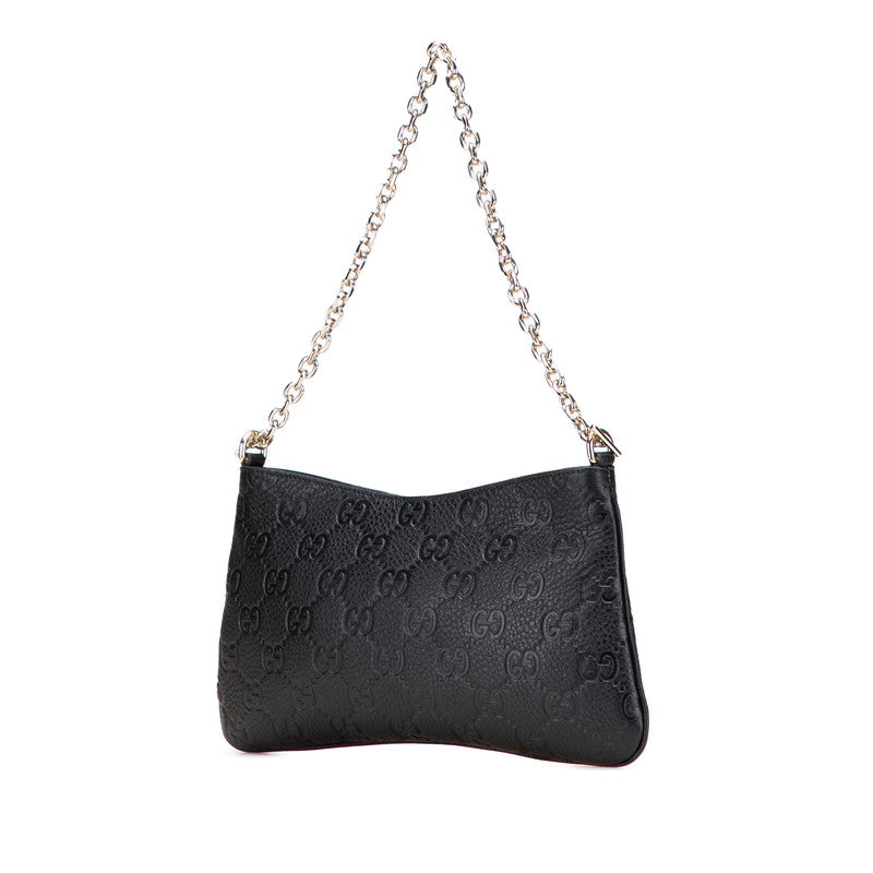 Gucci Emblem 2Way Shoulder Bag Leather