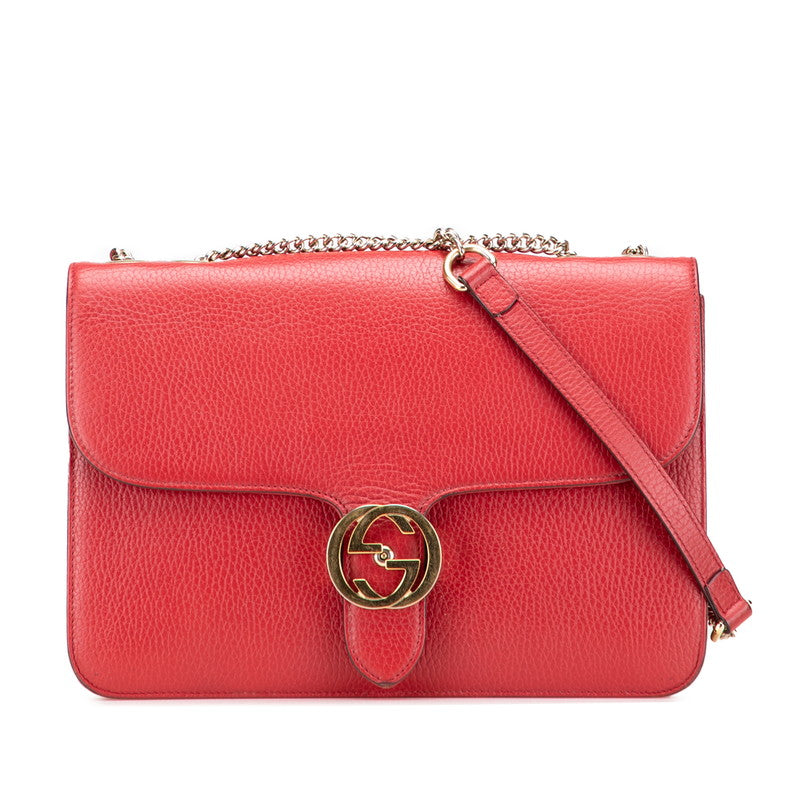Gucci Interlocking Shoulder Bag Leather Bag 2