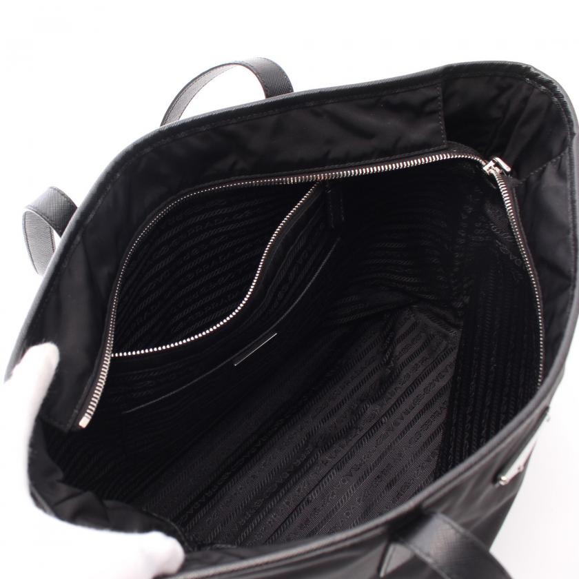 Prada Vela Tote Bag Nylon Black